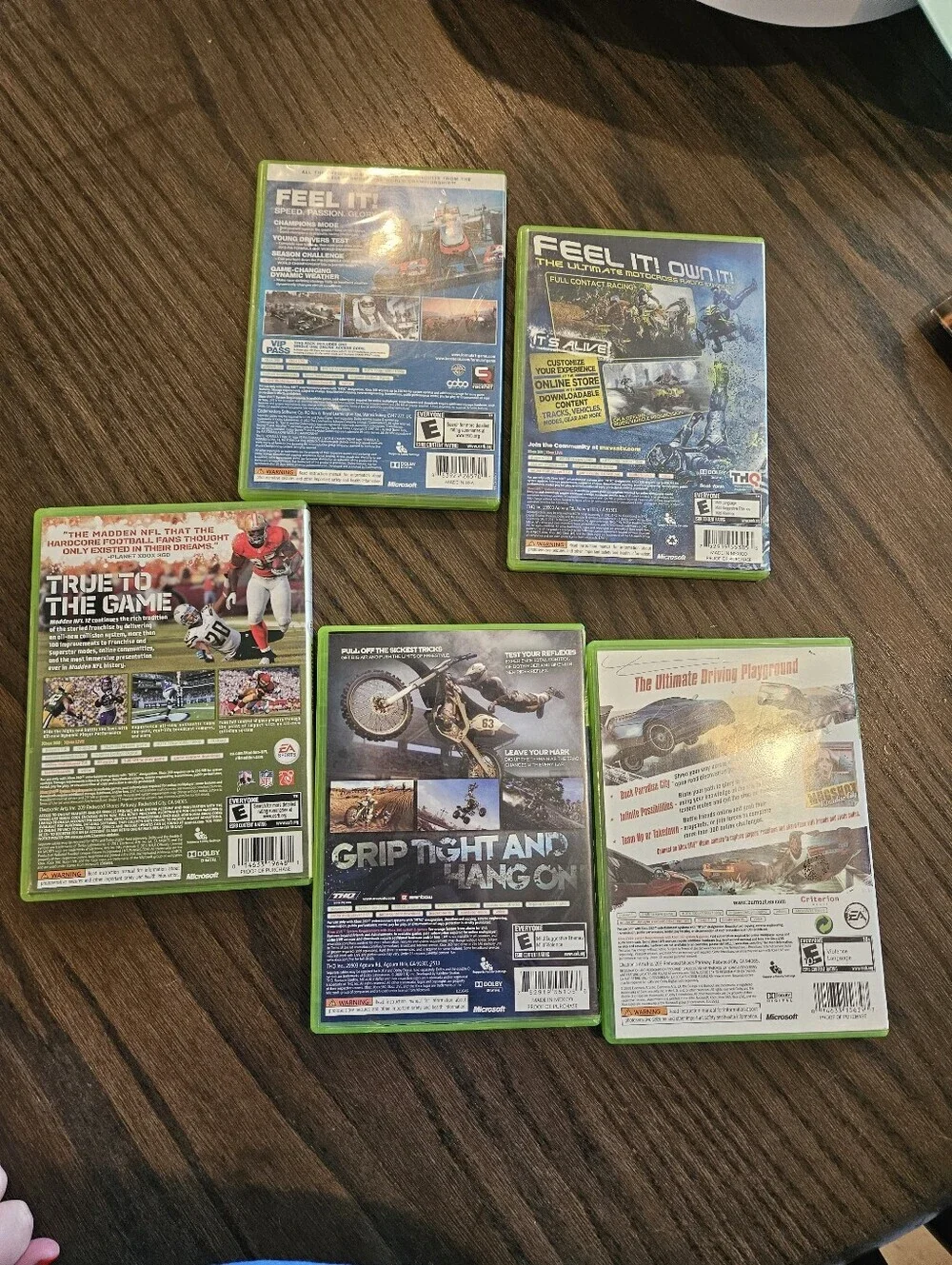 Xbox 360 Game Bundle - Various Racing & Sports Titles (Green Cases)